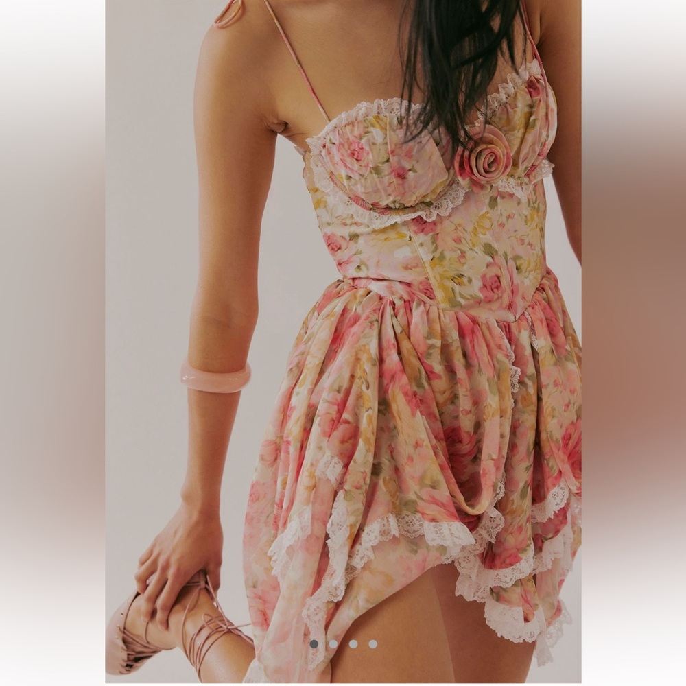 For Love & Lemons Elea Asymmetrical
Mini Dress